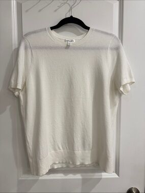 Nordstrom Cream Short Sleeve Knit Tee